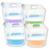 [4 Pack] 4 Liter/1-Gal Water Pouch for Emergency Water/Food Storage, Camping, and Hurricane Supplies for Home | Compact Collapsible Water Container view 1