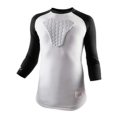 McDavid Youth HEX Sternum Raglan 3/4 Sleeve Shirt (Small, Black)