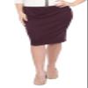 Kosher Casual Women's Modest Below The Knee Length Lightweight Double Layer Pencil Skirt Small Aubergine view 1