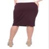 Kosher Casual Women's Modest Below The Knee Length Lightweight Double Layer Pencil Skirt Small Aubergine view 3