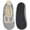 Adult Women's Comfy Warm Fuzzy Fur Rabbit Pompom Non-Skid Home Slippers, 1 Pair, Medium Grey Rabbit view 1