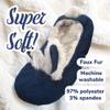 Adult Women's Comfy Warm Fuzzy Fur Rabbit Pompom Non-Skid Home Slippers, 1 Pair, Medium Grey Rabbit view 3