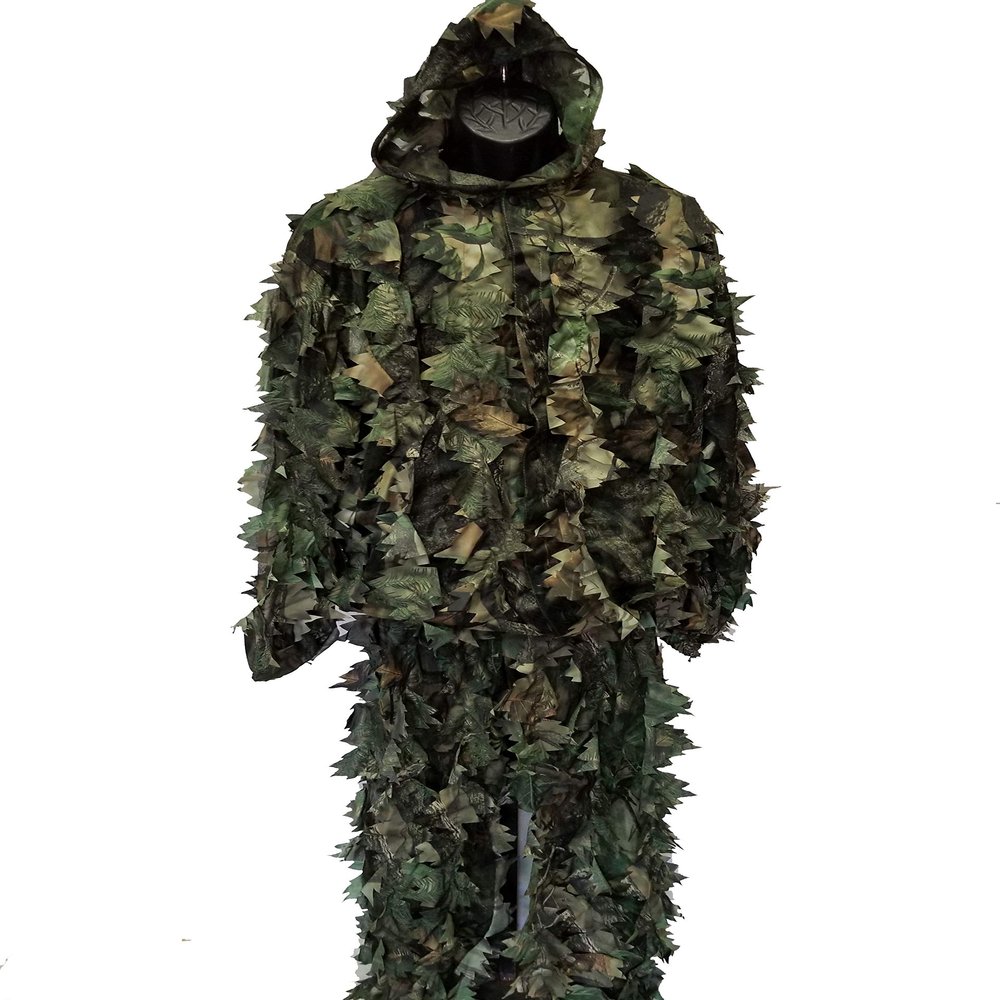 Ghillie Suits 3D Camouflage Hunting Leafy Suit - Spring color, (Large/X-Large)