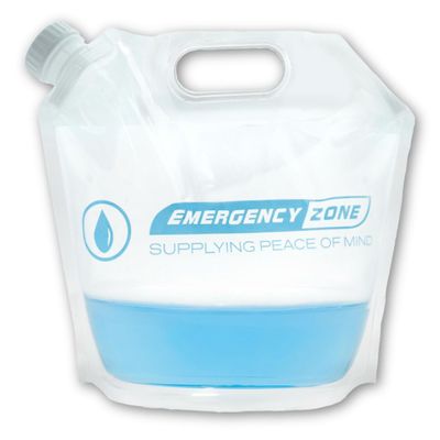 [1 Pack] 4 Liter/1-Gal Water Pouch for Emergency Water/Food Storage, Camping, and Hurricane Supplies for Home | Compact Collapsible Water Container