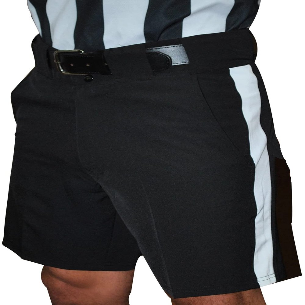 Smitty | FBS-180 | Football Shorts | 1 1/4" White Stripe | Polyester Fabric | Referee's Choice (38)