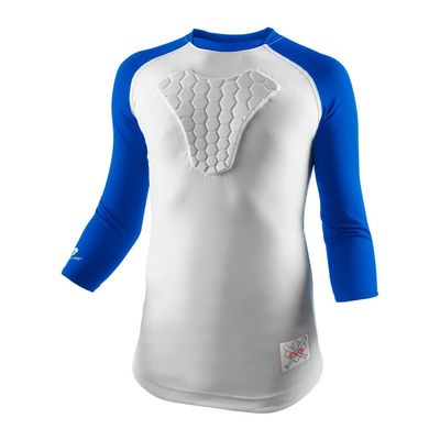 McDavid Youth HEX Sternum Raglan 3/4 Sleeve Shirt (X-Large, Royal)