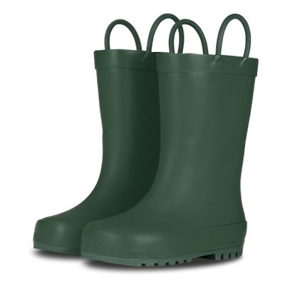 LONECONE Kids Rain Boots in Matte Colors - Leap Frog Green, 6 Toddler