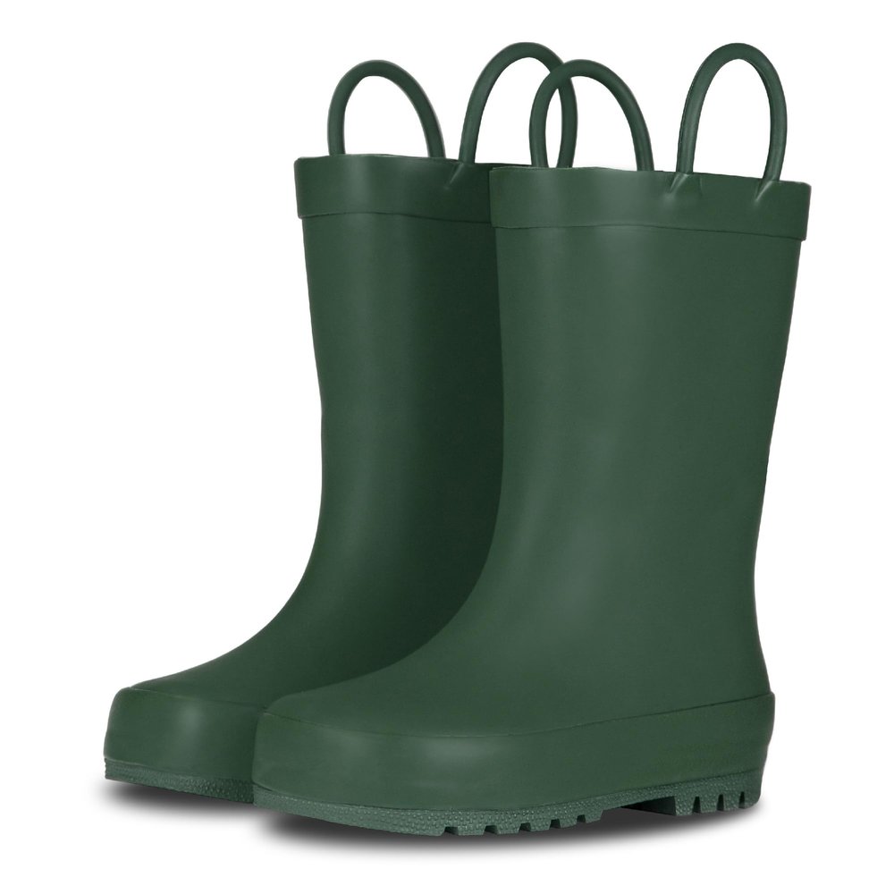 LONECONE Kids Rain Boots in Matte Colors - Leap Frog Green, 6 Toddler