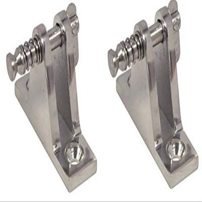 Marine Part Depot Two Stainless Steel Bimini Top Deck Hinges with Pin