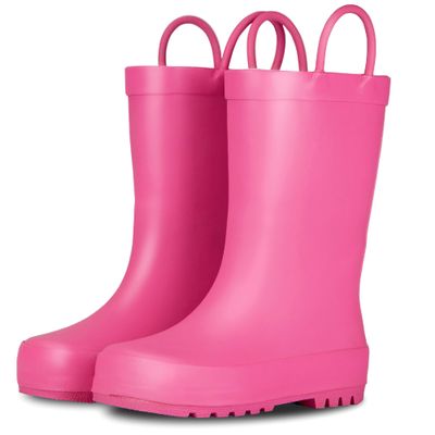 LONECONE Kids Rain Boots in Matte Colors - Bubblegum Pink, 9 Toddler