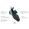 SCARPA Women's Instinct VS Rock Climbing Shoes for Sport Climbing and Bouldering - Low-Volume, Women's Specific Fit - Black/Aqua - 5-5.5 Women view 2