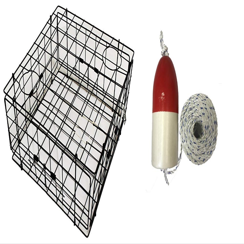 KUFA 28" Vinyl Coated Crab Trap with Float and Rope Combo (S70+FWM103)