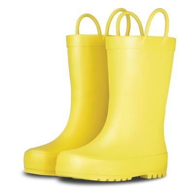 LONECONE Kids Rain Boots in Matte Colors - Sunshine Yellow, 8 Toddler