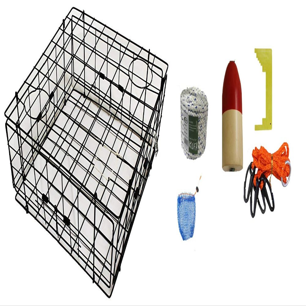KUFA 28" Vinyl Coated Crab Trap with Crabbing Accessory Kit (S70+CAM1)