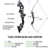 IS-TONGTU Archery Bows for Adults, Takedown Aluminum Alloy Riser Bow and Arrow Set for Adults Beginners, 30 40 Lbs Right Hand Archery Set with 12 Arrows Recurve Kit view 2