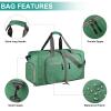 Dimayar 85L Travel Duffle Bag for Men Women - Foldable Duffel Bag with Shoes Compartment - Overnight Bags Waterproof & Tear Resistant(Forest Green) view 3