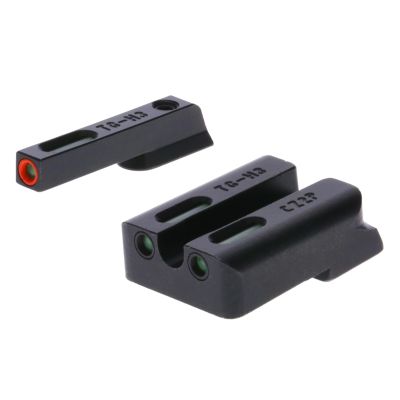 TRUGLO TFX PRO Handgun Sight | Compact Snag-Free Durable Shock-Resistant Glowing Tritium & Fiber-Optic Xtreme Night Sight with High Contrast Orange Front Ring, Compatible with CZ P10 Handguns