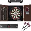 Deluxe Viper Dartboard Bundle with Cabinet, Integrated Pro Score, AIM 360 Sisal Dartboard, Dart Laser Line, Black Mariah Steel Tip Darts view 1