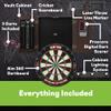 Deluxe Viper Dartboard Bundle with Cabinet, Integrated Pro Score, AIM 360 Sisal Dartboard, Dart Laser Line, Black Mariah Steel Tip Darts view 2