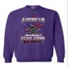 I Am American I Have The Right to Bear Arms Deal DT Crewneck Sweatshirt (XXX Large, Purple) view 1