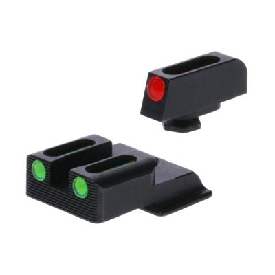 TRUGLO Fiber-Optic Handgun Night Sight | Compact Durable Snag-Resistant High-Visibility Red Front & Green Rear Sight, Compatible with S&W M&P EZ 380 Handguns