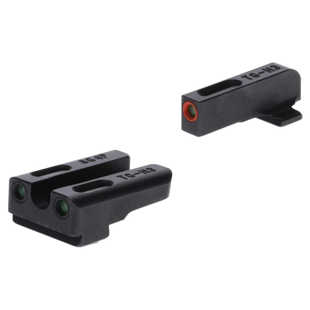 TruGlo TG-TG13SG4PC TFX Pro Tritium & Fiber Optic Glow in The Dark Night/Day Handgun Steel Sight w/Focus Lock, for Sig P365 Models, Black