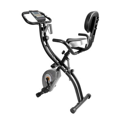 ATIVAFIT 3-in-1 Foldable Exercise Bike for Home, Upright & Recumbent Indoor Bike with 8-Level Magnetic Resistance, Resistance Bands, Quiet Cardio, Adjustable Seat