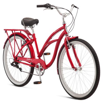 Schwinn Sanctuary 7 Cruiser Bike, 26 Inch Bike for Women and Men, 7-Speed Beach Cruiser Bicycle, Linear Pull Brakes, Comfortable Padded Seat, Upright Riding Position, Adult Bicycle