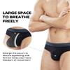 DAVID ARCHY Men's Briefs Rayon Made From Bamboo Underwear Pouch Breathable Super Soft Comfort 4 Pack (M, Navy Blue/Dark Gray) view 2