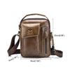 BULLCAPTAIN Genuine Leather Sling Bag Men Bags Small Shoulder Crossbody Bag for Men Everyday Casual Travel Messenger Bag Handbag view 2