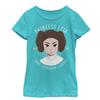 Star Wars Princess Portrait Girls Short Sleeve Tee Shirt, Tahiti Blue, Small view 1
