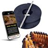 TOFL Softball and Baseball Mitt Lace Kit | 2 Leather Laces with Lacing Needle for Catchers Glove | Dark Navy Blue view 1