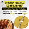TOFL Softball and Baseball Glove Lace Kit | Mitt Lace Glove Repair Lacing Kit | 2 Leather Laces with Lacing Needle for Catchers Glove| Mango view 2