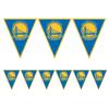 Golden State Warriors Blue Plastic Pennant Banner - 12' x 10" (Pack Of 1) - Perfect For Indoor/Outdoor Celebrations & NBA Fan Decor view 1