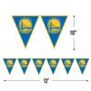 Golden State Warriors Blue Plastic Pennant Banner - 12' x 10" (Pack Of 1) - Perfect For Indoor/Outdoor Celebrations & NBA Fan Decor view 2