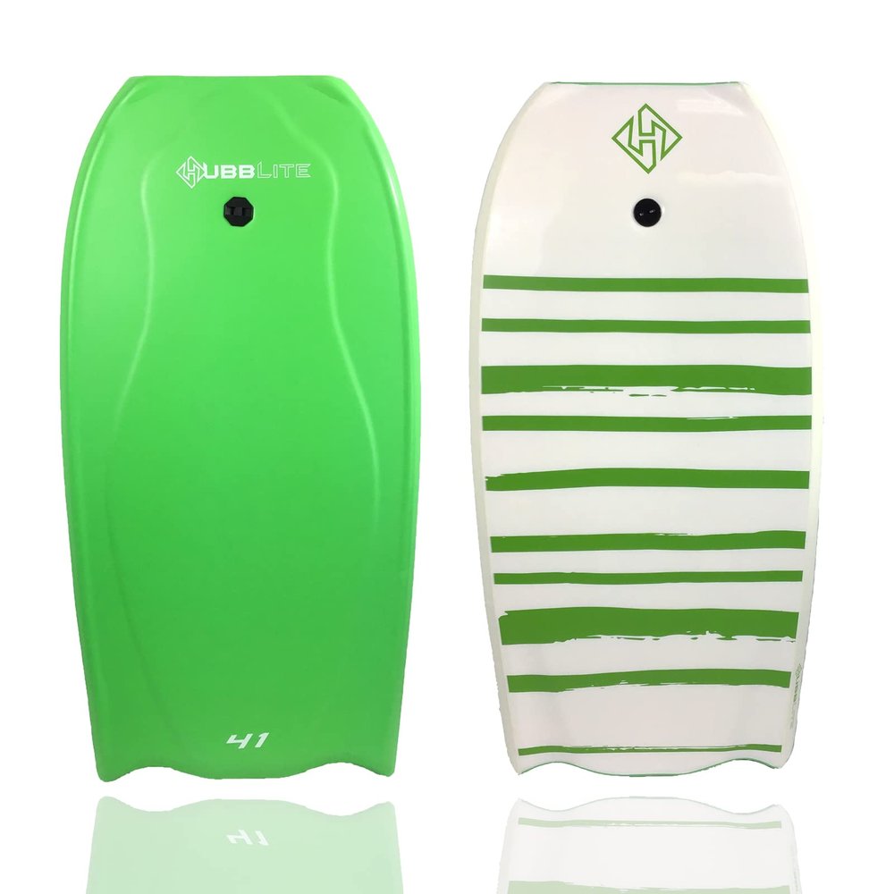 Hubboards Bodyboard Hubb Lite Polystyrene (EPS) - Lime Green/White/White - 36-Inch