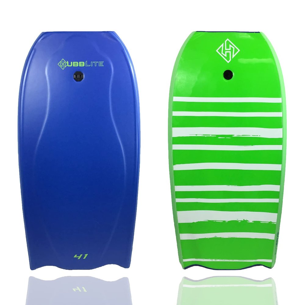 Hubboards Bodyboard Hubb Lite Polystyrene (EPS) - Blue/Lime Green/Lime Green - 39-Inch