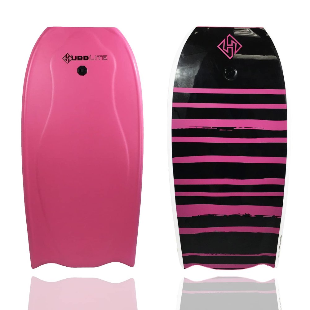 Hubboards Bodyboard Hubb Lite Polystyrene (EPS) - Pink/White/Black - 42-Inch