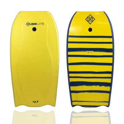 Hubboards Bodyboard Hubb Lite Polystyrene (EPS) - Yellow/Blue/Yellow - 45-Inch