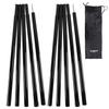 Sutekus Steel Rod Tent Pole Replacement Accessorie 2pc/Set Adjustable Bars (Black) view 1