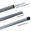 Sutekus Steel Rod Tent Pole Replacement Accessorie 2pc/Set Adjustable Bars (Black) view 4
