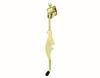 Lowrider Bike Wing Kickstand Center 10-1/2" Gold. view 1