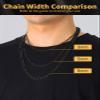 U7 Black Necklaces Chain 5mm Stainless Steel Black Metal Plated Figaro Chain Necklace 16 Inch Choker for Men Women view 4