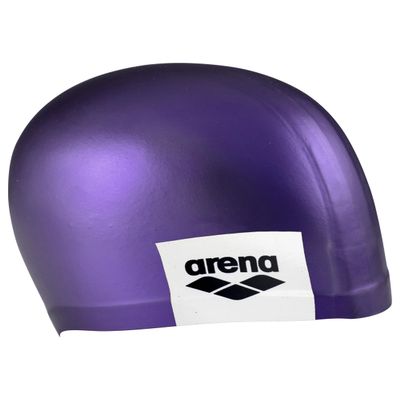 Arena Unisex Adult Logo Molded Silicone Training Swim Cap for Intensive Swimming Reduced Drag Durable Wrinkle Free Fit, Purple