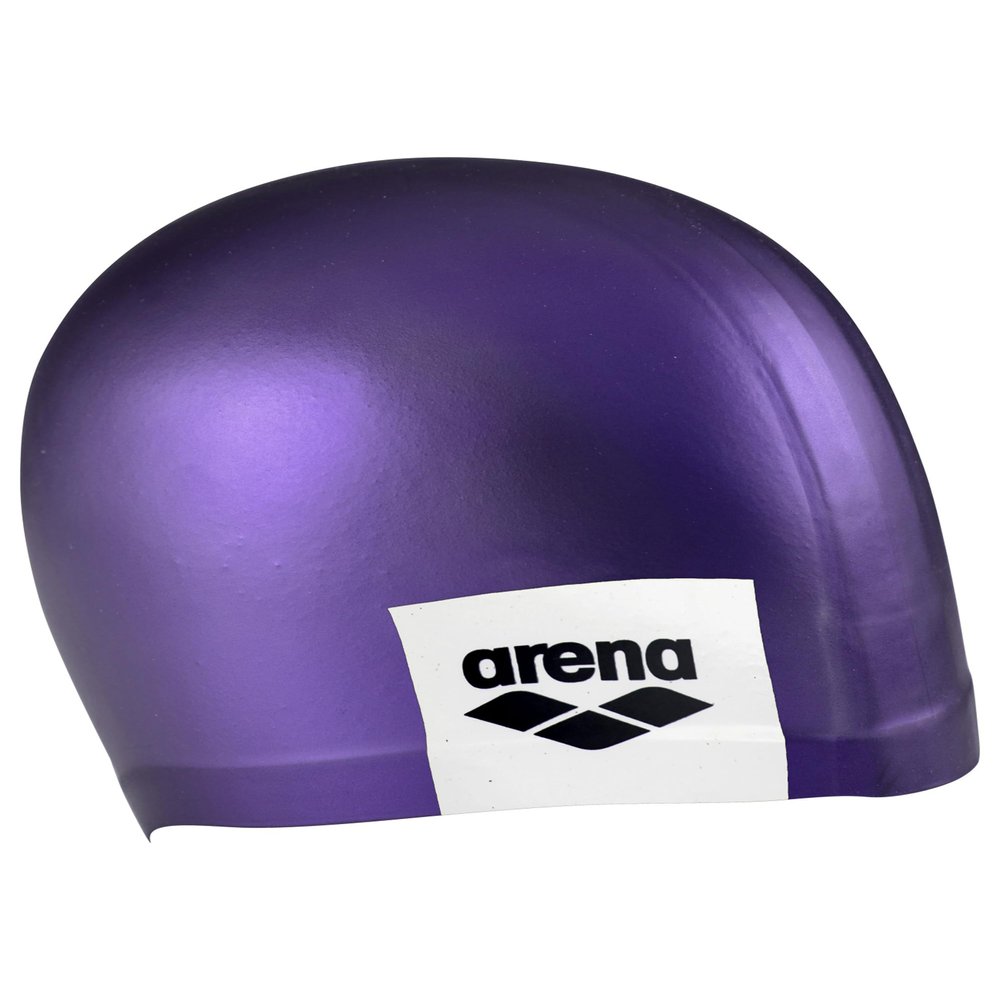 Arena Unisex Adult Logo Molded Silicone Training Swim Cap for Intensive Swimming Reduced Drag Durable Wrinkle Free Fit, Purple