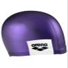 Arena Unisex Adult Logo Molded Silicone Training Swim Cap for Intensive Swimming Reduced Drag Durable Wrinkle Free Fit, Purple view 1
