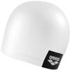 Arena Unisex Adult Logo Molded Silicone Training Swim Cap for Intensive Swimming Reduced Drag Durable Wrinkle Free Fit, White view 2