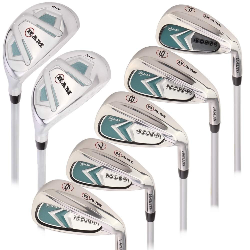 Ram Golf Accubar Ladies Right Hand Graphite Iron Set 6-PW - Free Hybrid Included