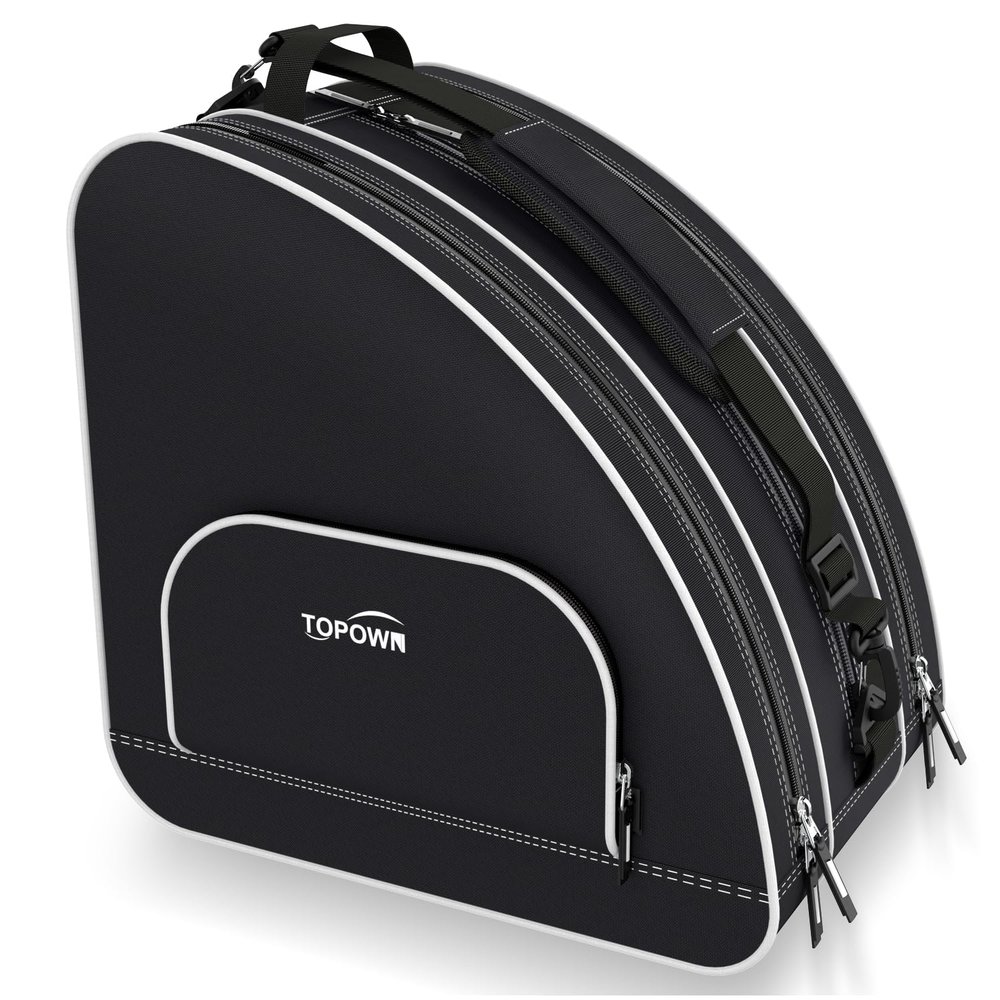 TOPOWN Ice Skate Bag for Men & Women - Roller Skate Bag in Black & Rose Red
