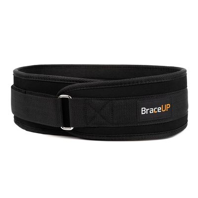 BraceUP Weight Lifting Belt for Men and Women  4-inch Weightlifting Workout Belt, for Powerlifting, Bodybuilding, Gym Training, and Lifting Back Support (L)
